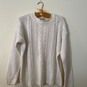 Venezia off-white, cable-knit sweater (14-16)